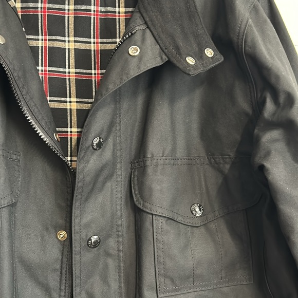 SOLD on EBay-Filson Shelter Cloth Woodland Jacket Black Plaid Lining Made in USA - Picture 4 of 11